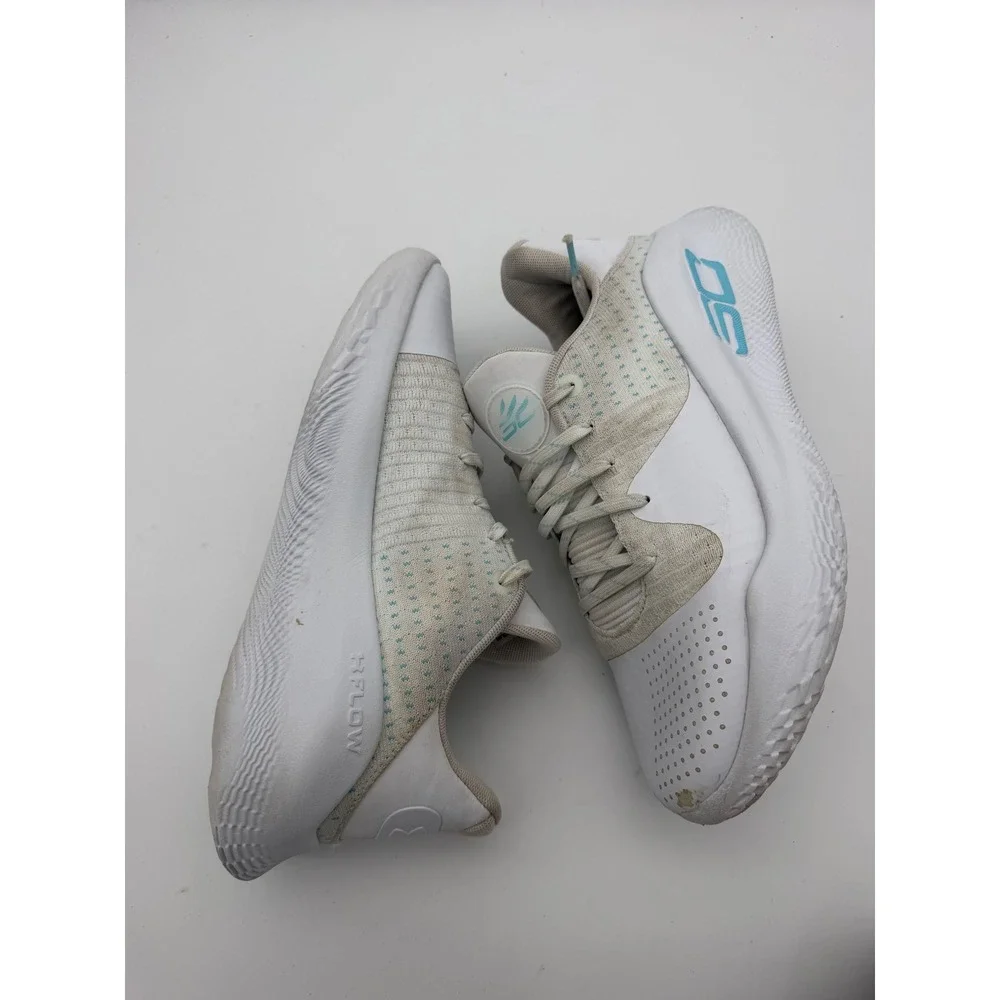 Under Armour Curry 3Z7 White Sky Blue Mens Basketball Shoes 3026620-100 9.5